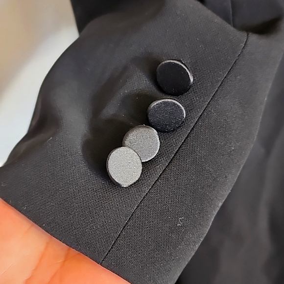 (0459) Lauren Ralph Lauren Black Maxi Dress with Notched Collar - Picture 5 of 11